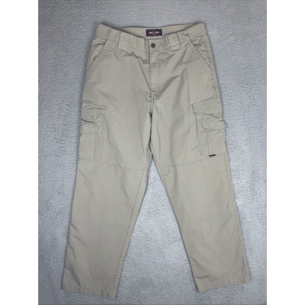 TRU-SPEC 24-7 Series Tactical Cargo Pants Ripstop Mens 34x31 Biege Khaki Tan EUC